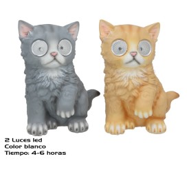 GATO LUK 2 SURT 2 LUZ SOLAR LED 13X9X17 CM 6H
