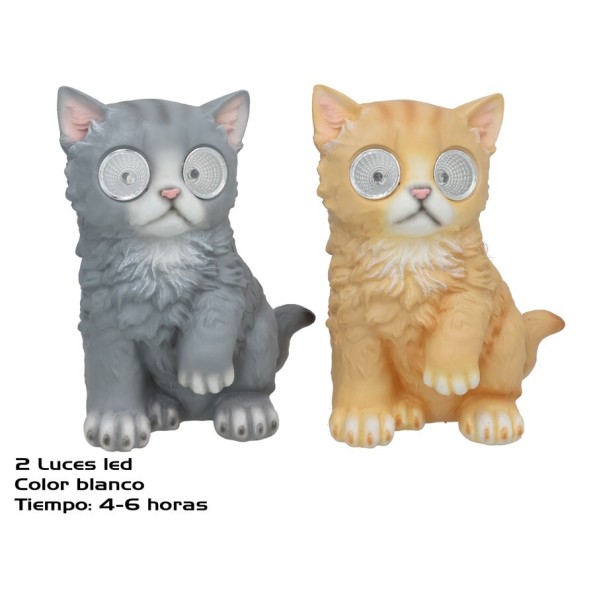 GATO LUK 2 SURT 2 LUZ SOLAR LED 13X9X17 CM 6H