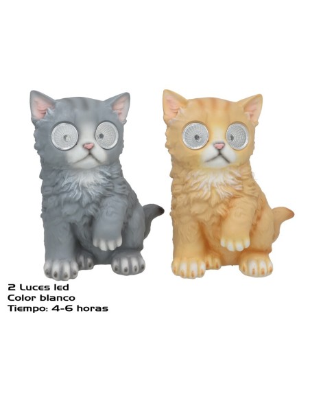 GATO LUK 2 SURT 2 LUZ SOLAR LED 13X9X17 CM 6H