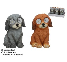 PERRO LUCAS 2 SURT 2 LUZ SOLAR LED 9X7X13,5 CM 6H
