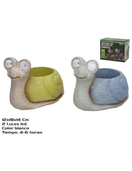 MACETEROS ANIMALES 2 SURT 2 LUZ SOLAR LED 18x12x14