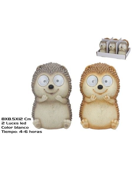 ERIZO 2 SURT 2 LUZ SOLAR LED 8,5X8X12 CM 6H