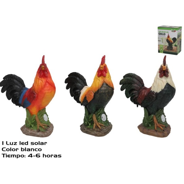 GALLO 3 SURT LUZ SOLAR LED 14,5X9X19,5 CM 6H