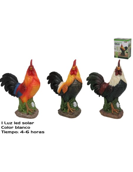 GALLO 3 SURT LUZ SOLAR LED 14,5X9X19,5 CM 6H