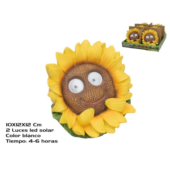 GIRASOL DECO 2 LUZ SOLAR LED 12X10X12 CM 6H