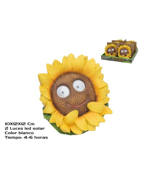 GIRASOL DECO 2 LUZ SOLAR LED 12X10X12 CM 6H