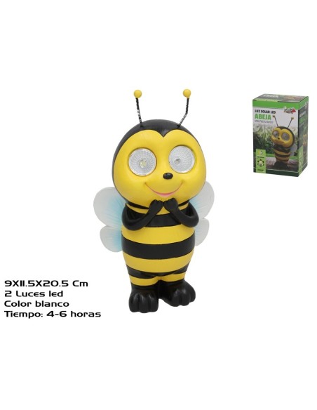 ABEJA 2 LUZ SOLAR LED 11,5X9X20,5 CM 6H