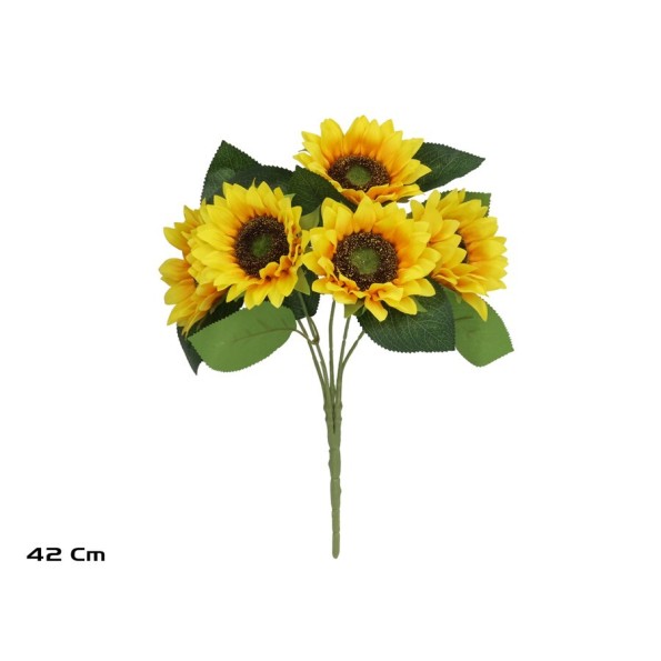 RAMO GIRASOL X 5 - 42 CM