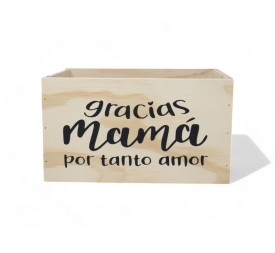 CAJA LISA 21X15X12 C/CUERDA GRACIAS MAMA POR TANTO AMOR