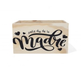 CAJA LISA 21X15X12 C/CUERDA FELIZ DIA DE LA MADRE