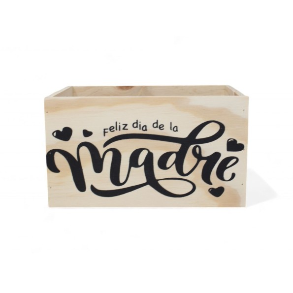 CAJA LISA 21X15X12 C/CUERDA FELIZ DIA DE LA MADRE