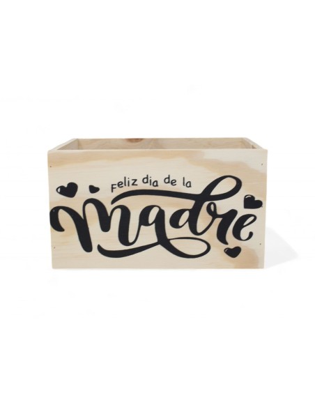 CAJA LISA 21X15X12 C/CUERDA FELIZ DIA DE LA MADRE
