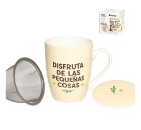 TAZA INFUSION C/ FILTRO 350 ML DISFRUTA