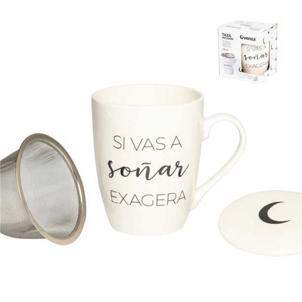TAZA INFUSION C/ FILTRO 350 ML SUEÑA