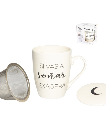 TAZA INFUSION C/ FILTRO 350 ML SUEÑA