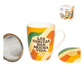 TAZA INFUSION C/ FILTRO 350 ML VUELTAS
