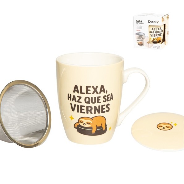 TAZA INFUSION C/ FILTRO 350 ML PEREZOSO