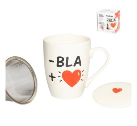 TAZA INFUSION C/ FILTRO 350 ML BLA