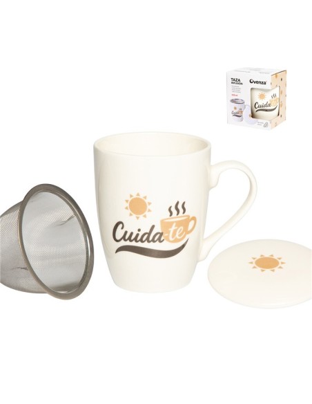 TAZA INFUSION C/ FILTRO 350 ML CUIDATE