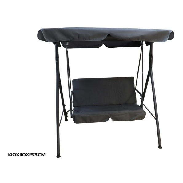 BALANCIN 2 PERSONAS 140X110X153CM ACERO ANTRACITA