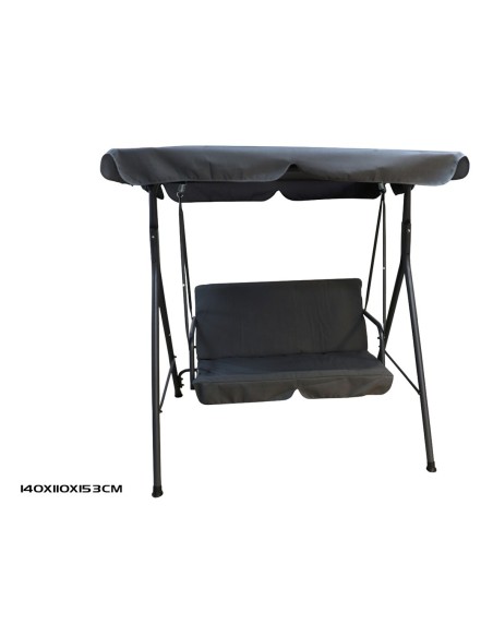 BALANCIN 2 PERSONAS 140X110X153CM ACERO ANTRACITA