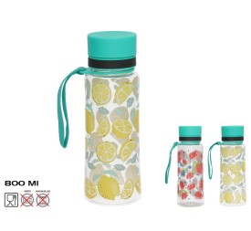 BOTELLA FRUIT PLS 800ML 3 SURT. 21X7,5CM