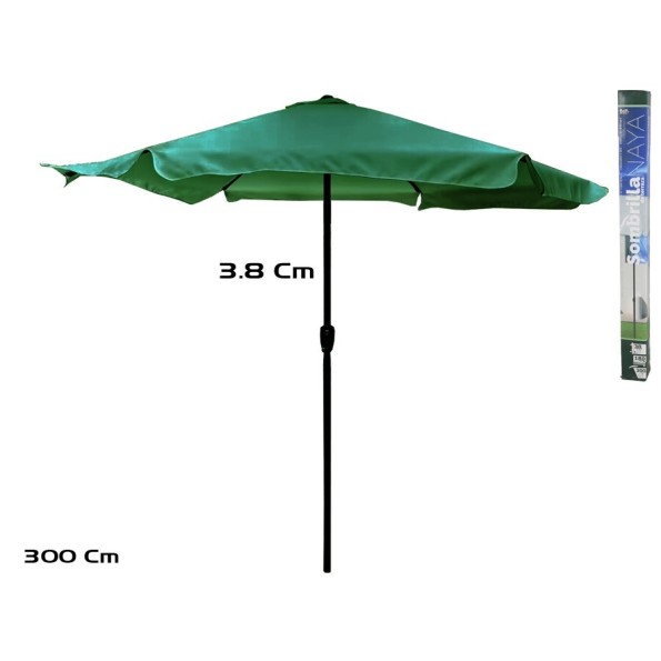 SOMBRILLA TERRAZA 38MM 180GR VERDE ACERO NAYA 3 ME