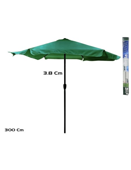 SOMBRILLA TERRAZA 38MM 180GR VERDE ACERO NAYA 3 ME