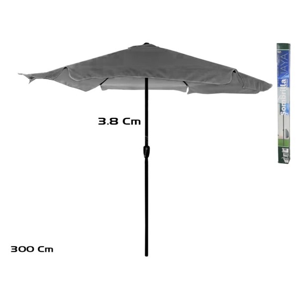 SOMBRILLA TERRAZA 38MM 180GR ANTRACITA NAYA 3 METR