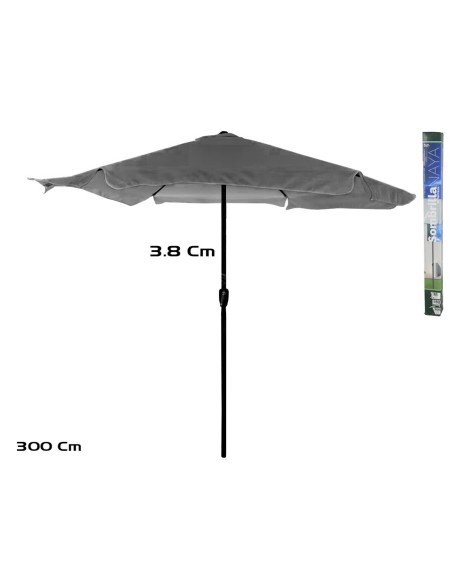 SOMBRILLA TERRAZA 38MM 180GR ANTRACITA NAYA 3 METR