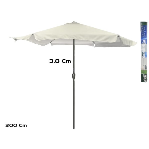 SOMBRILLA TERRAZA 38MM 180GR CREMA NAYA 3 METROS