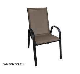SILLA JARDIN KAISER NEGRA-MARRON  54X68X99 CM