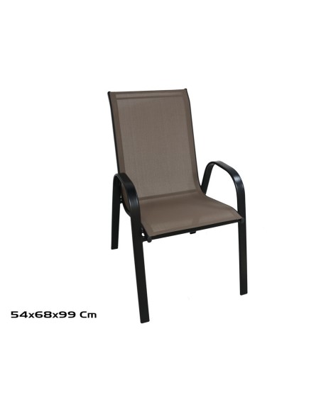 SILLA JARDIN KAISER NEGRA-MARRON  54X68X90CM XXX