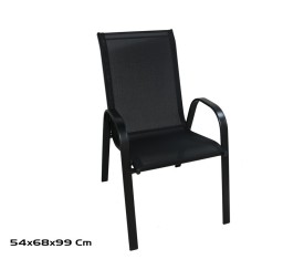 SILLA JARDIN KAISER NEGRA 54X68X99 CM