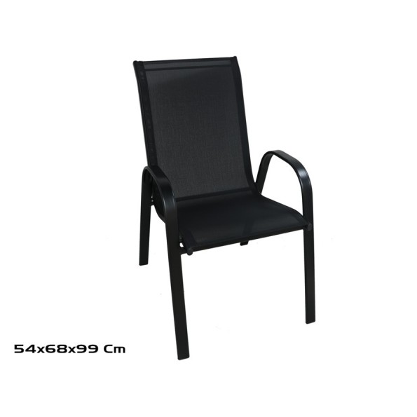 SILLA JARDIN KAISER NEGRA 54X68X99 CM