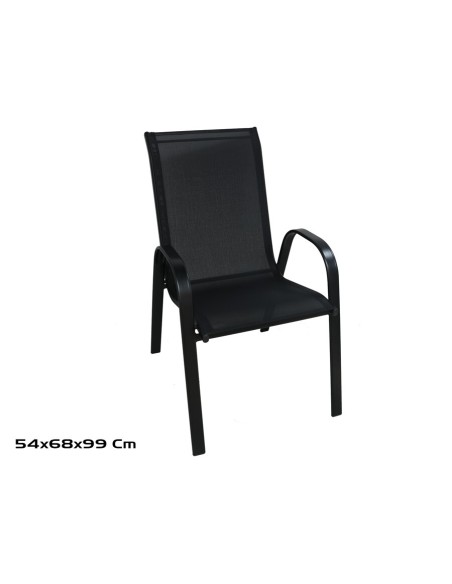 SILLA JARDIN KAISER NEGRA 54X68X90CM