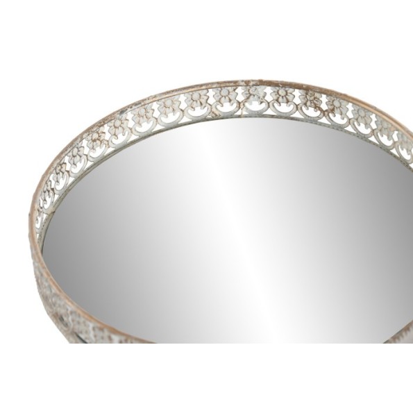 BANDEJA SET 2 METAL ESPEJO 29,5X29,5X4 ENVEJECIDO