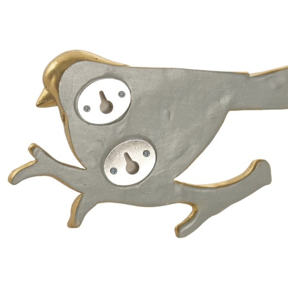 DECORACION PARED RESINA ESPEJO 22,5X3,5X17 PAJAROS