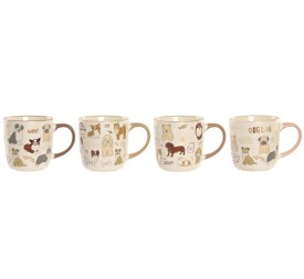MUG PORCELANA 12,5X9X9,3 380ML PERROS 4 SURT.