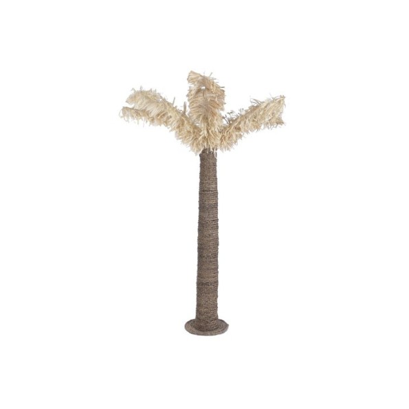 DECORACION FIBRA METAL 40X40X220 PALMERA NATURAL