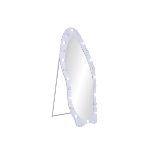 ESPEJO VESTIDOR LED MDF 70X10X180 RUGOSO BLANCO