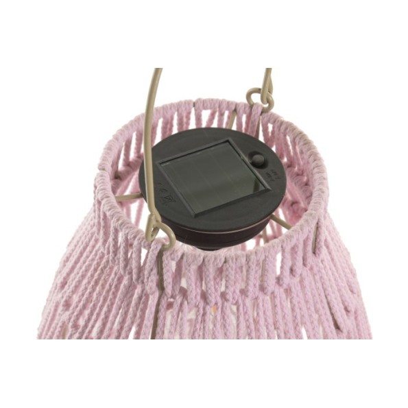 LAMPARA SOLAR SET 3 ALGODON LED 24X24X44 ASA METAL