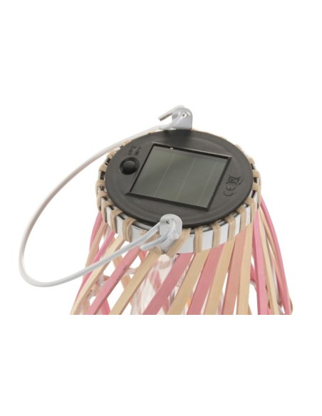 LAMPARA SOLAR SET 3 BAMBU LED 20X20X36 ASA METAL