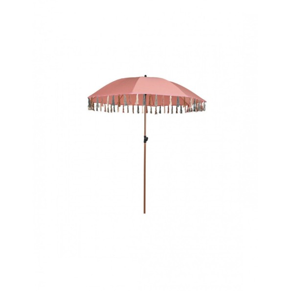 PARASOL POLIESTER ACERO 180X180X190 FLECOS CORAL