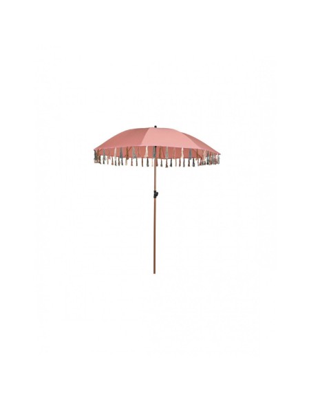 PARASOL POLIESTER ACERO 180X180X190 FLECOS CORAL