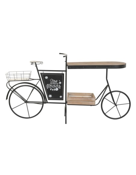 EXPOSITOR METAL MADERA 187X39X100 BICICLETA NEGRO