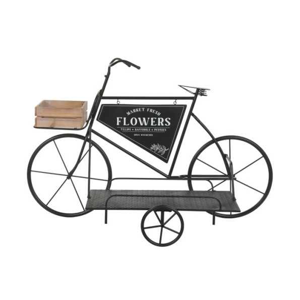 EXPOSITOR METAL MADERA 131X62X83 BICICLETA NEGRO