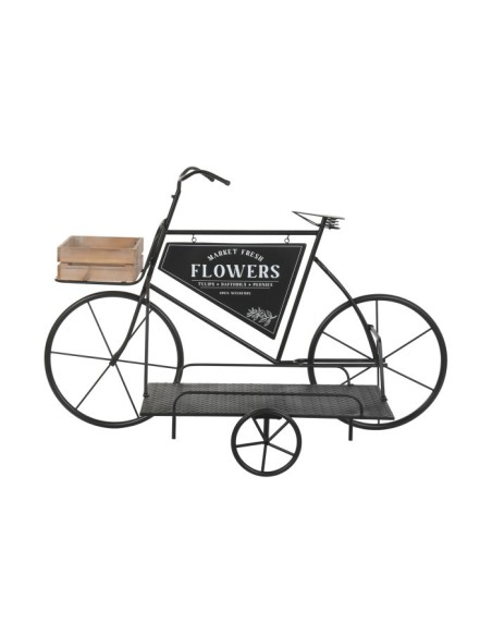 EXPOSITOR METAL MADERA 131X62X83 BICICLETA NEGRO
