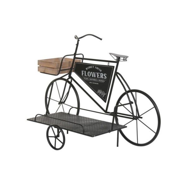 EXPOSITOR METAL MADERA 131X62X83 BICICLETA NEGRO