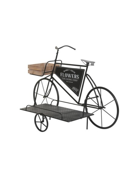 EXPOSITOR METAL MADERA 131X62X83 BICICLETA NEGRO